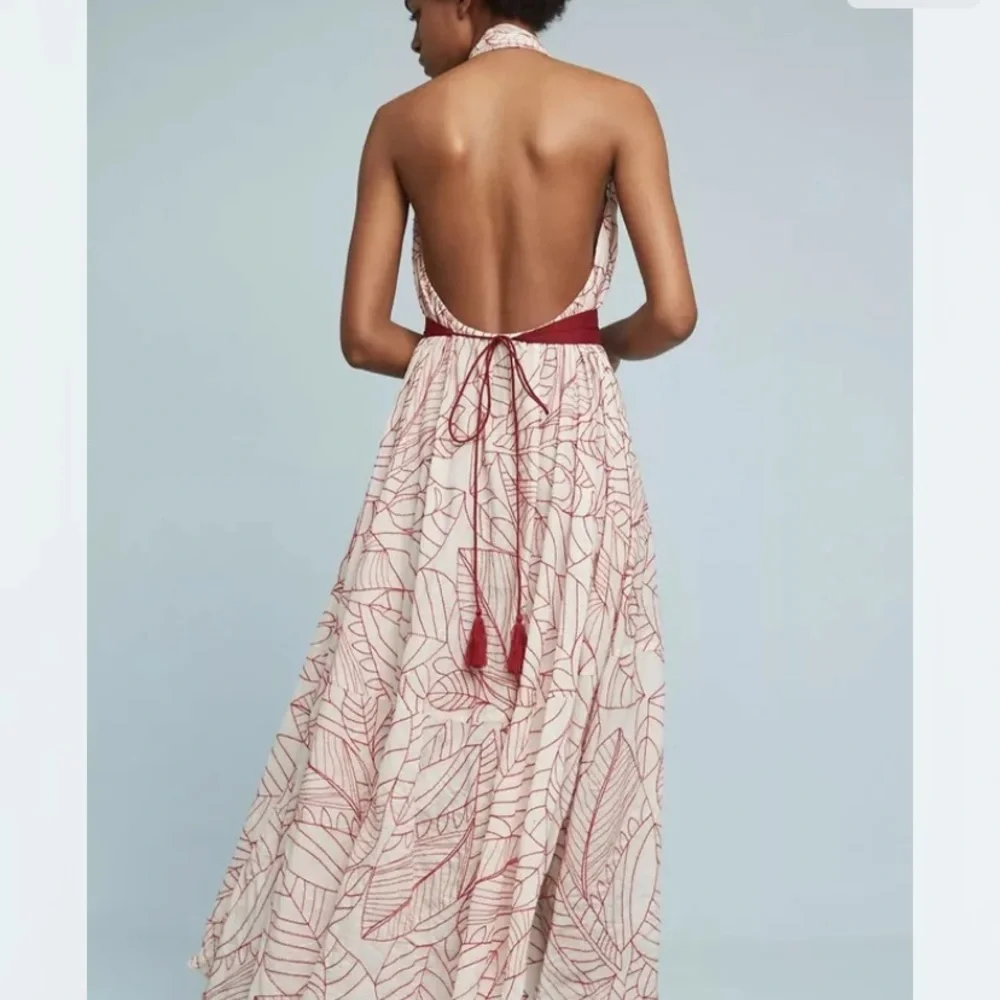 Anthropologie Samarkand Lilka Halter Wrap Dress - Picture 3 of 9